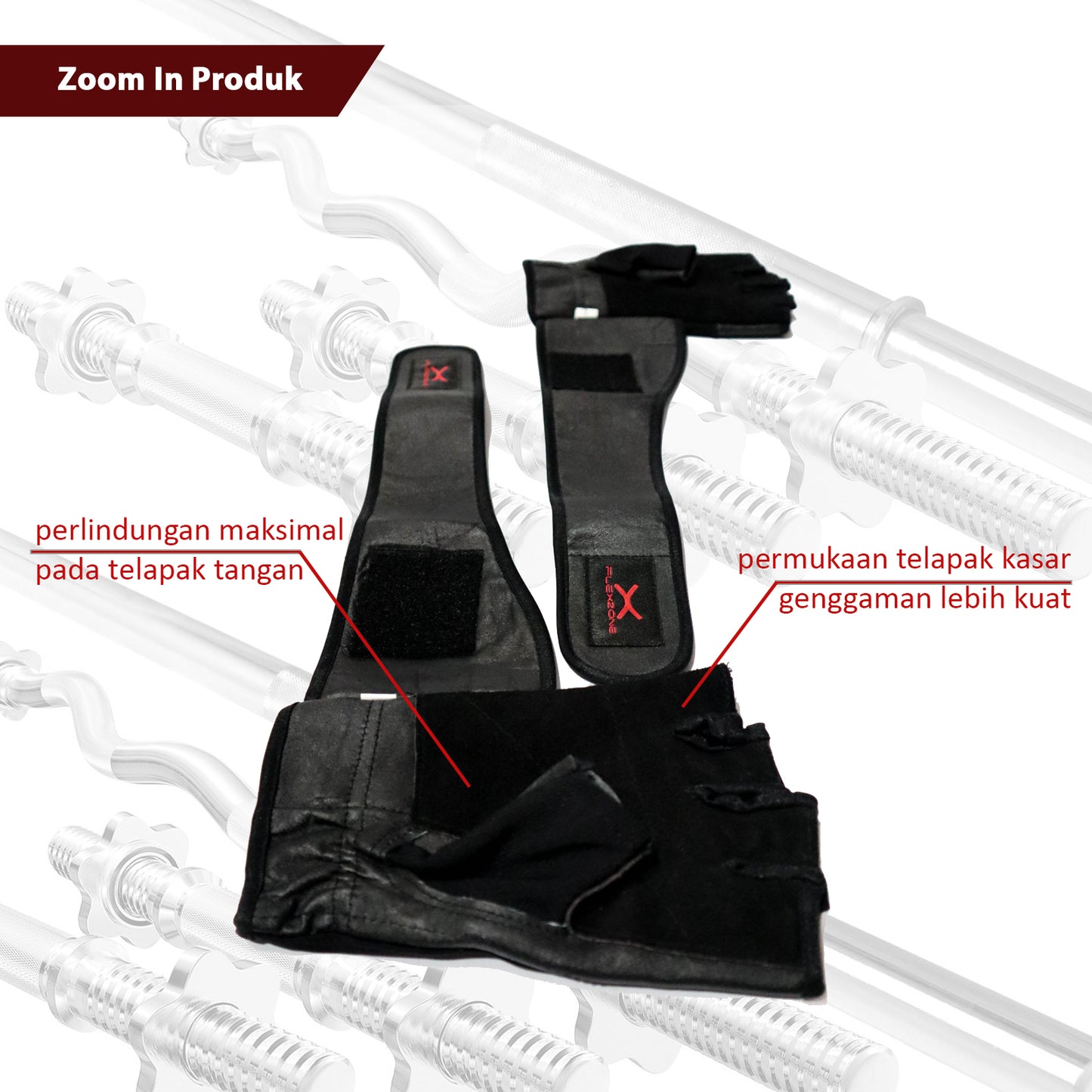 Sports Gloves with Short Wrist Strap FAG-006