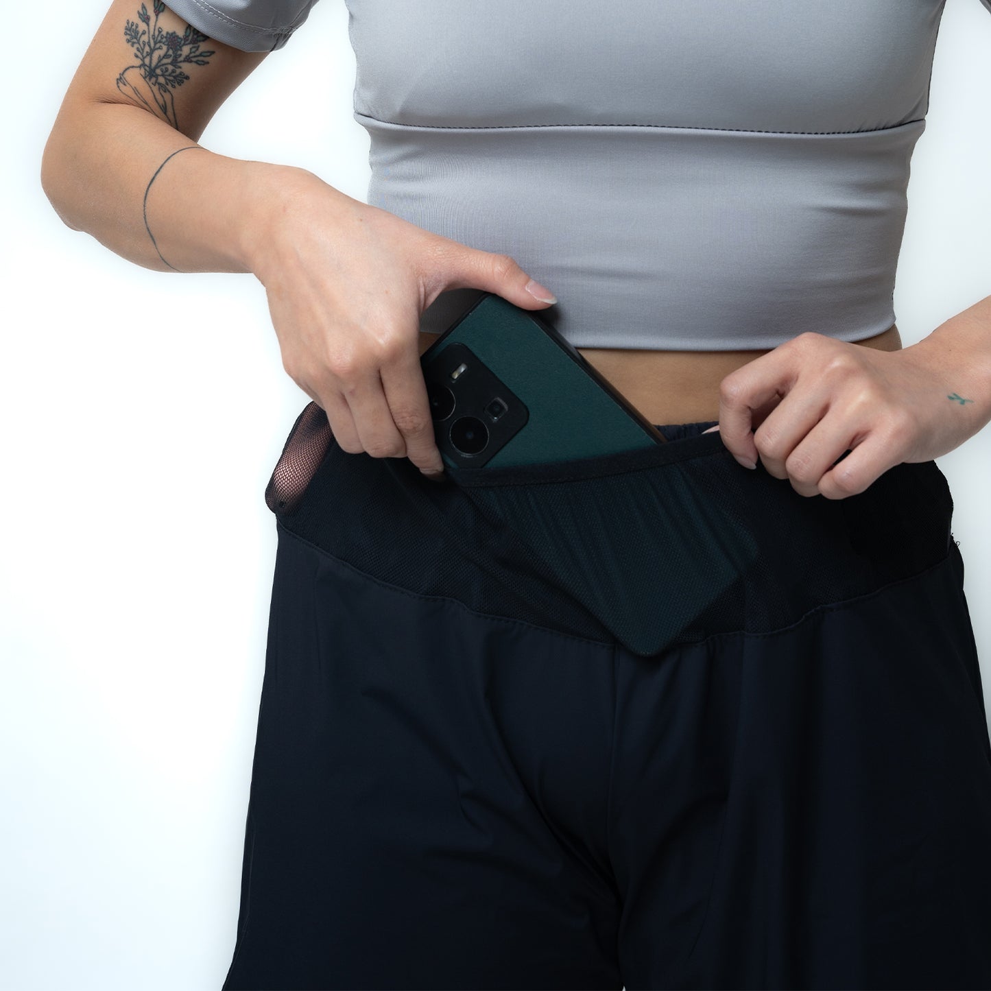 Women Running Shorts with Mesh Pocket FCS-546