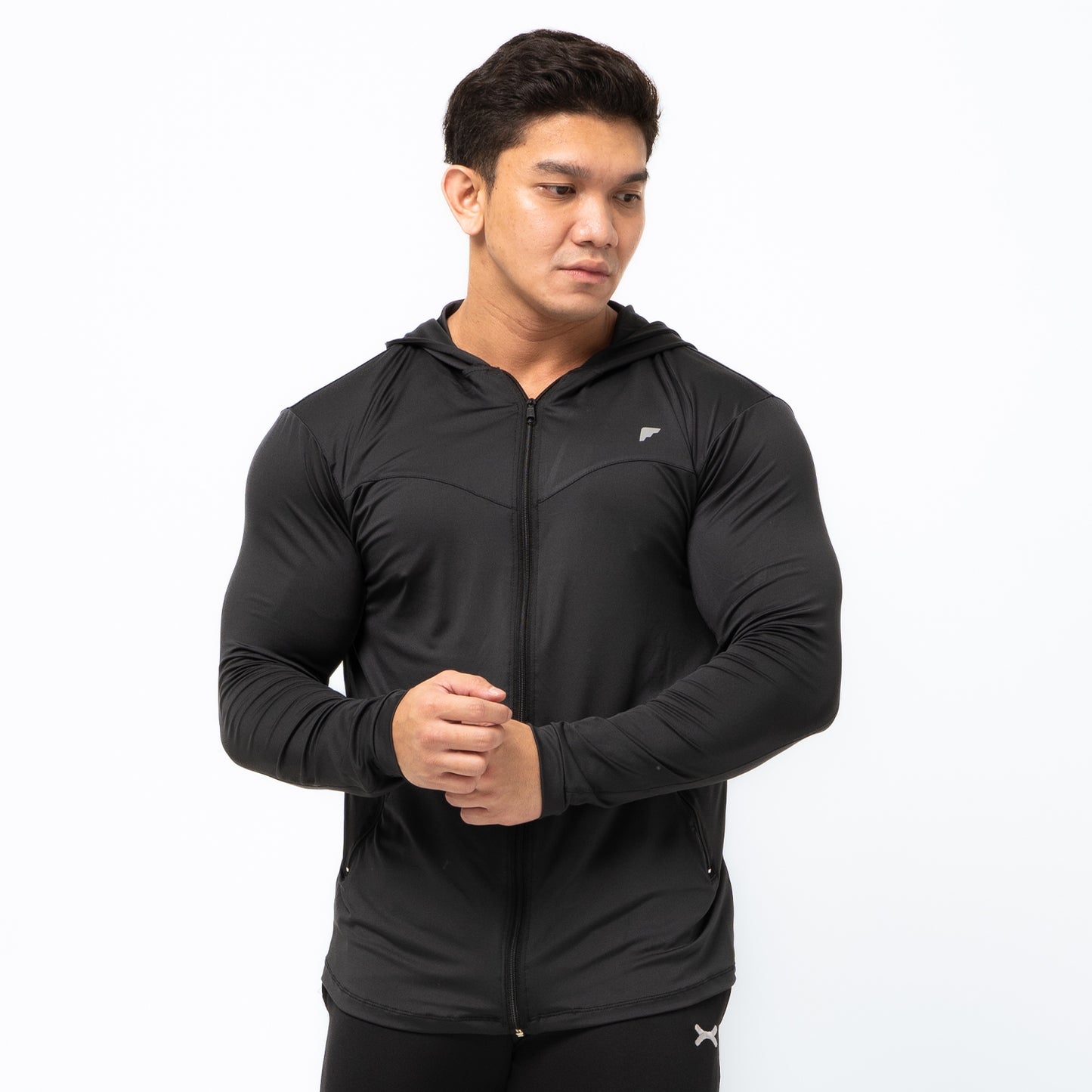 Compression Hoodie Jacket Quickdry Super Stretch FJS-014 Gym Running