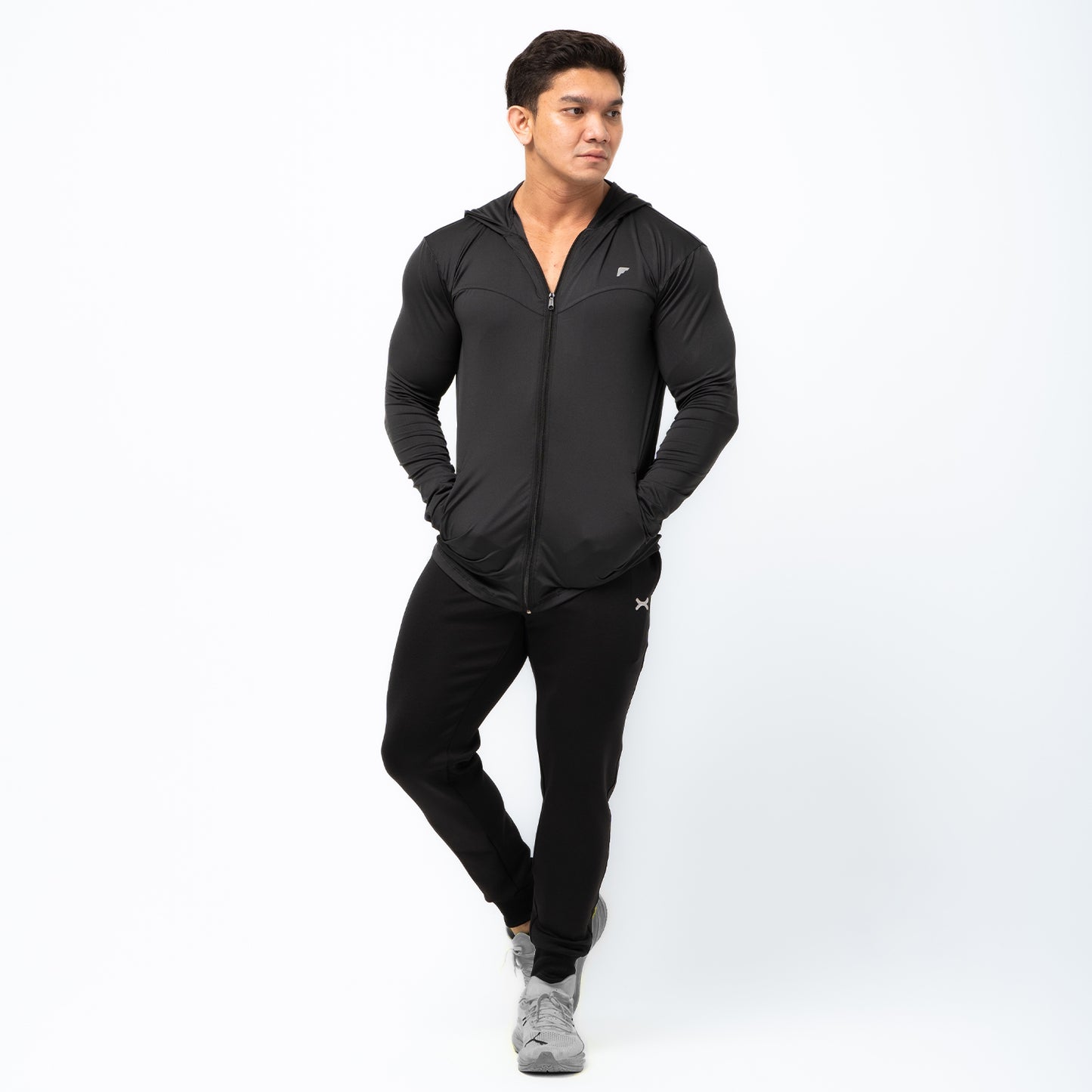 Compression Hoodie Jacket Quickdry Super Stretch FJS-014 Gym Running