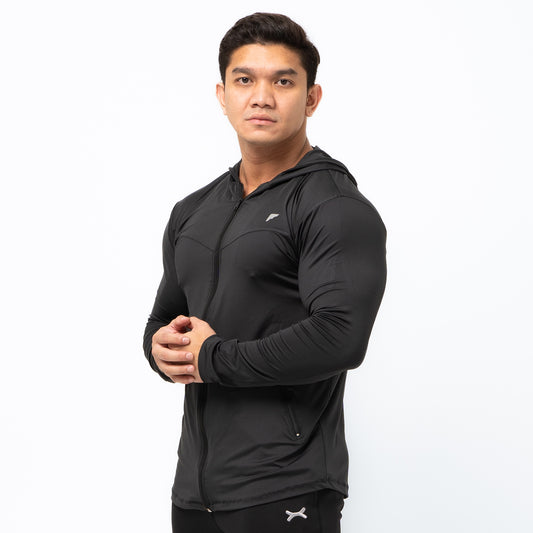 Compression Hoodie Jacket Quickdry Super Stretch FJS-014 Gym Running