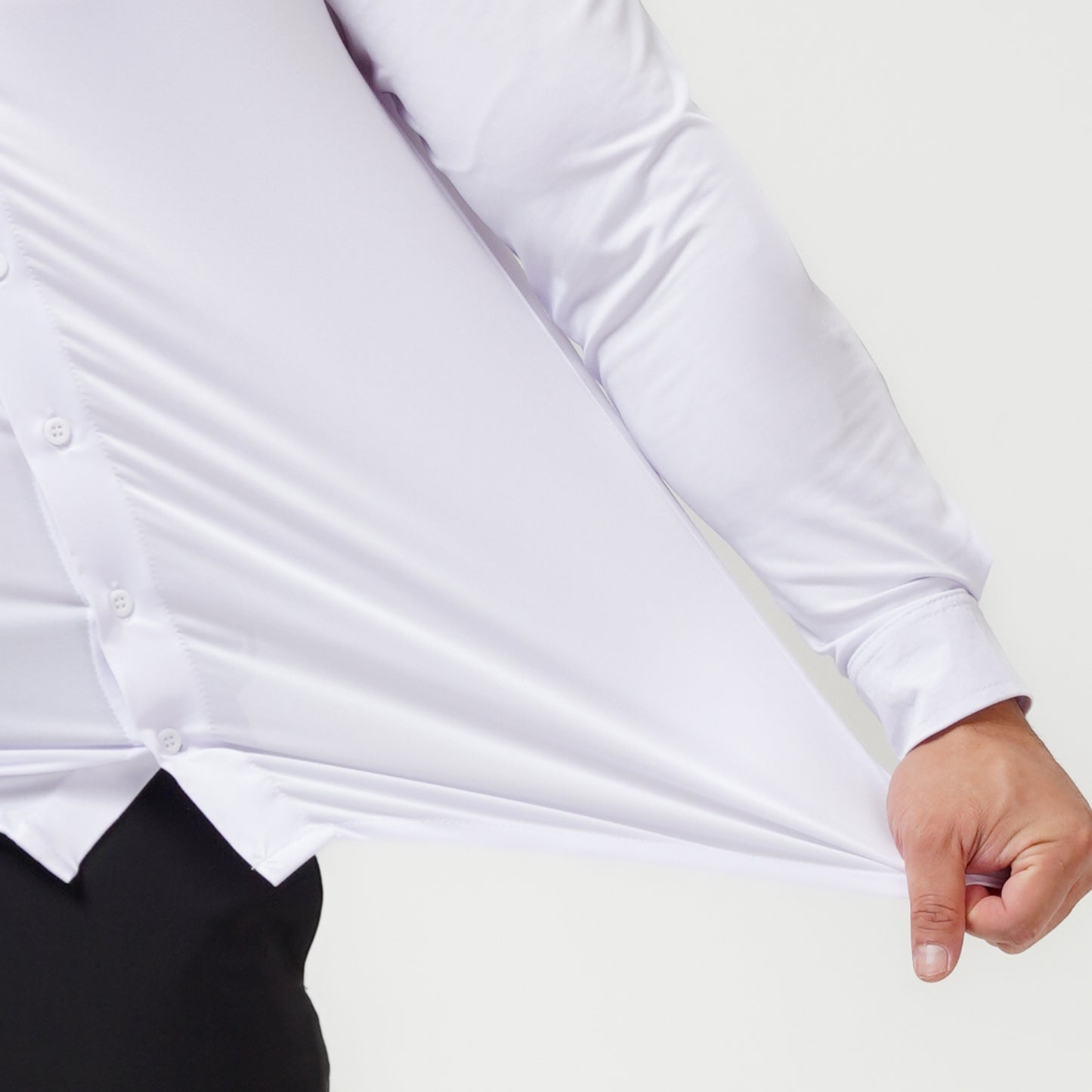 Ichto Kemeja Shanghai Neck Kerah Koko Bodyfit IKK-007