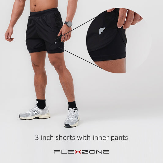 Running Shorts 3 inch plus Inner Pants FCS-059