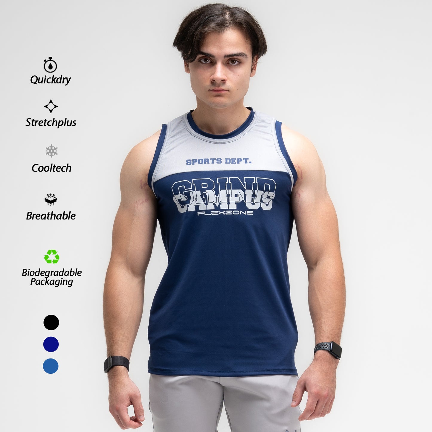 Flexzone Muscle Tanks for Running and Gym FSS-057