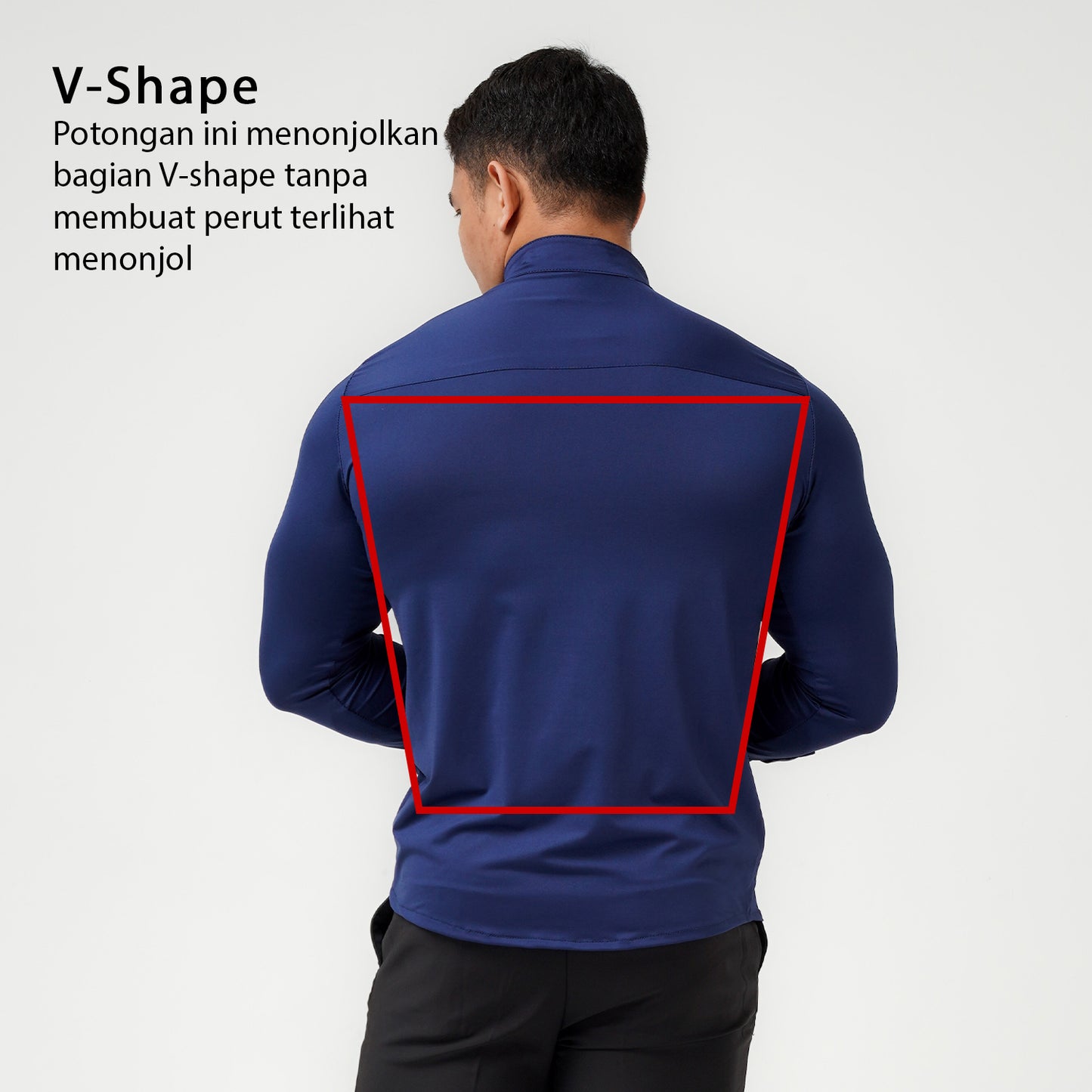 Ichto Kemeja Shanghai Neck Kerah Koko Bodyfit IKK-007