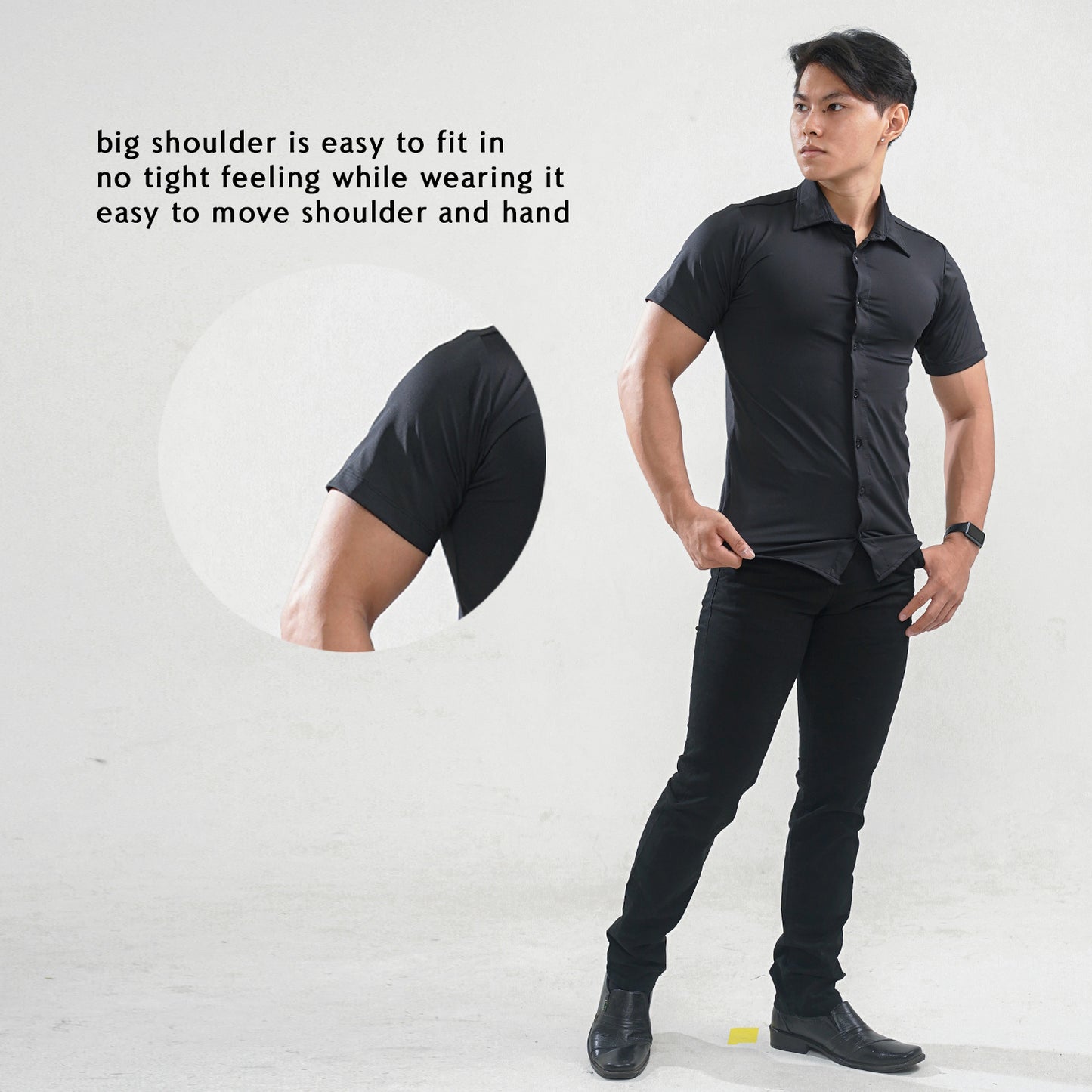 Short Sleeves Shirts Fit Style ITK-007